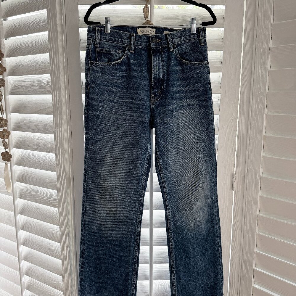 Nili Lotan Dark Blue Wide Leg Jeans